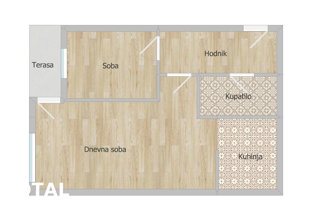 Dvosoban stan na prodaju, Nova Detelinara, Novi Sad, 48m², 134.400 €