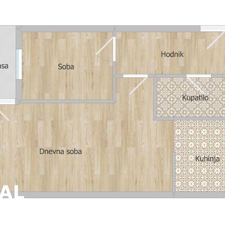 Dvosoban stan na prodaju, Nova Detelinara, Novi Sad, 48m², 134.400 €