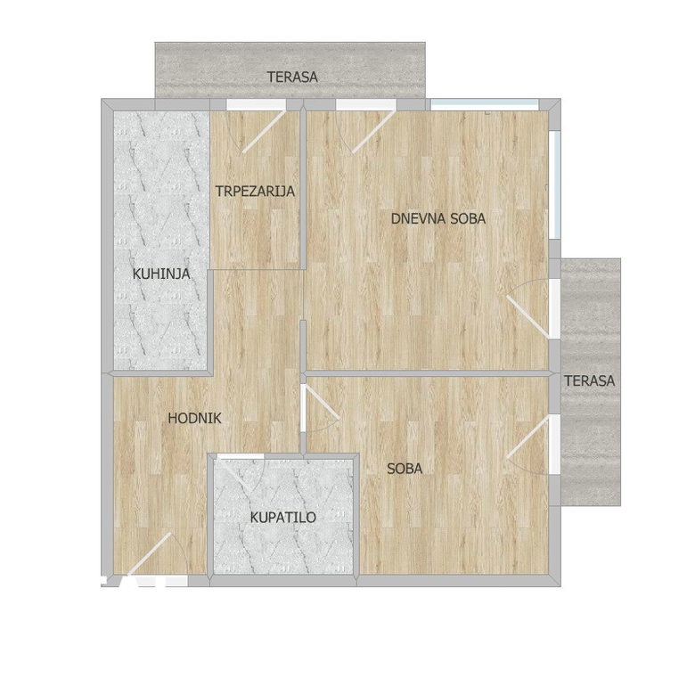 Dvosoban stan na prodaju, Nova Detelinara, Novi Sad, 49m², 141.000 €
