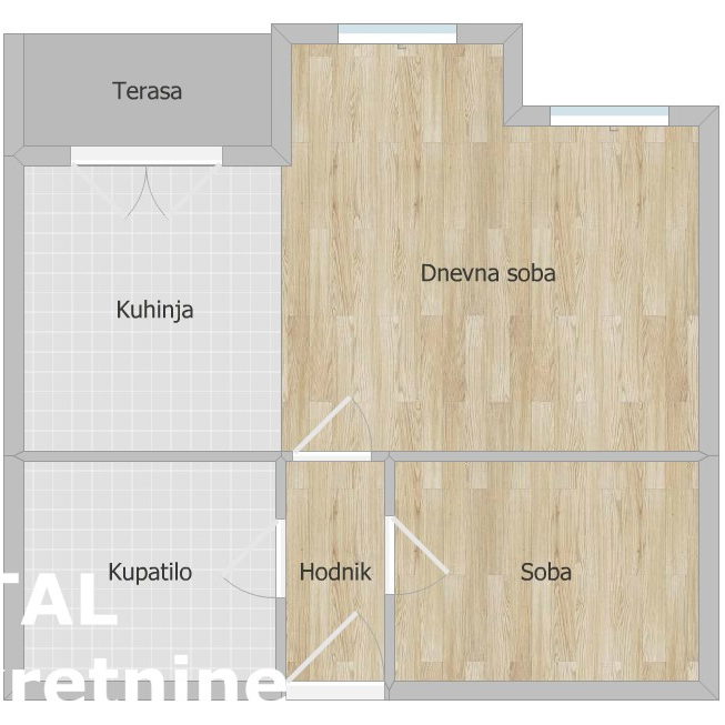 Dvosoban stan na prodaju, Nova Detelinara, Novi Sad, 44m², 126.200 €