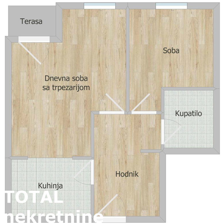 Dvosoban stan na prodaju, Nova Detelinara, Novi Sad, 45m², 129.000 €
