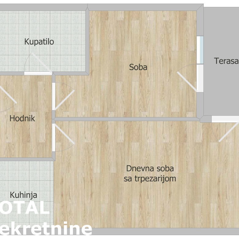 Dvosoban stan na prodaju, Nova Detelinara, Novi Sad, 45m², 144.000 €
