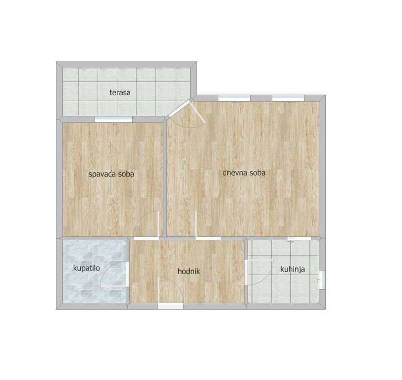 Dvosoban stan na prodaju, Šarengrad, Novi Sad, 61m², 163.000 €