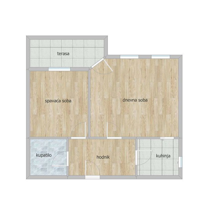 Dvosoban stan na prodaju, Šarengrad, Novi Sad, 61m², 163.000 €