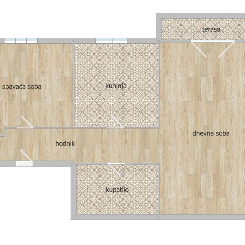 Dvosoban stan na prodaju, Železnička Stanica, Novi Sad, 56m², 170.000 €