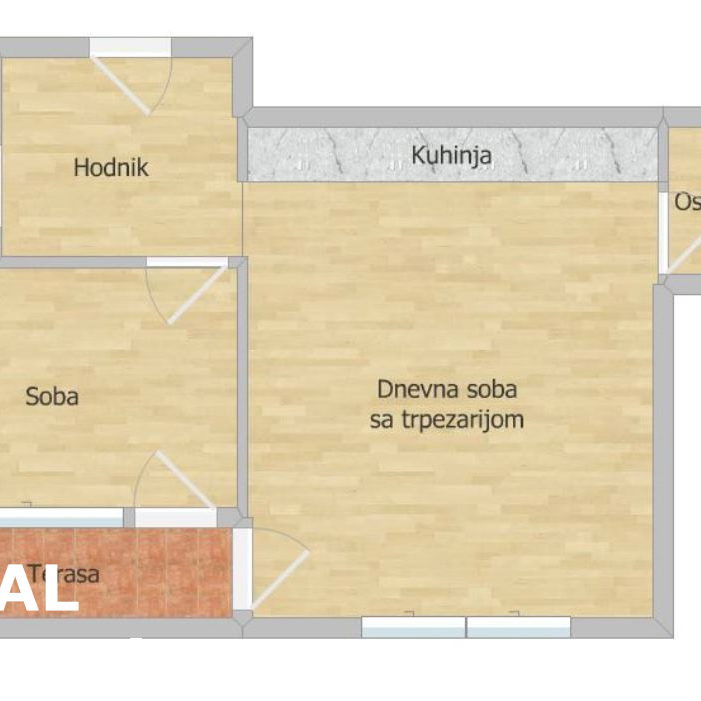 Dvosoban stan na prodaju, Salajka, Novi Sad, 43m², 136.000 €