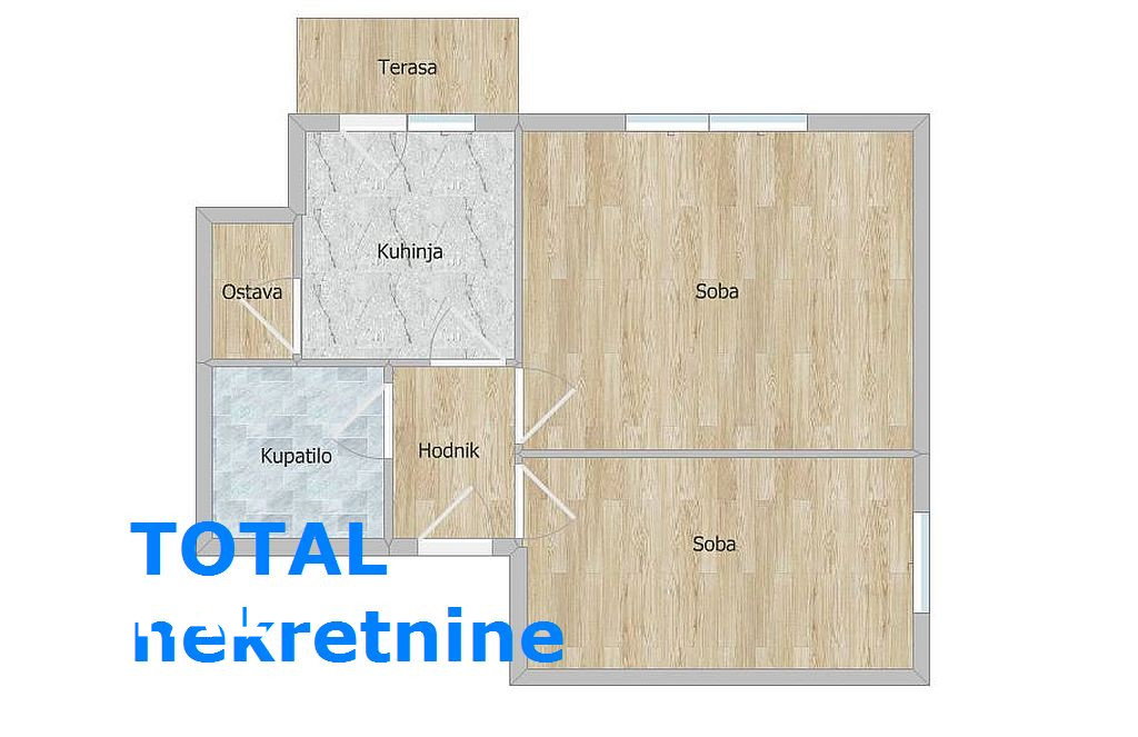 Dvosoban stan na prodaju, Satelit, Novi Sad, 46m², 99.000 €
