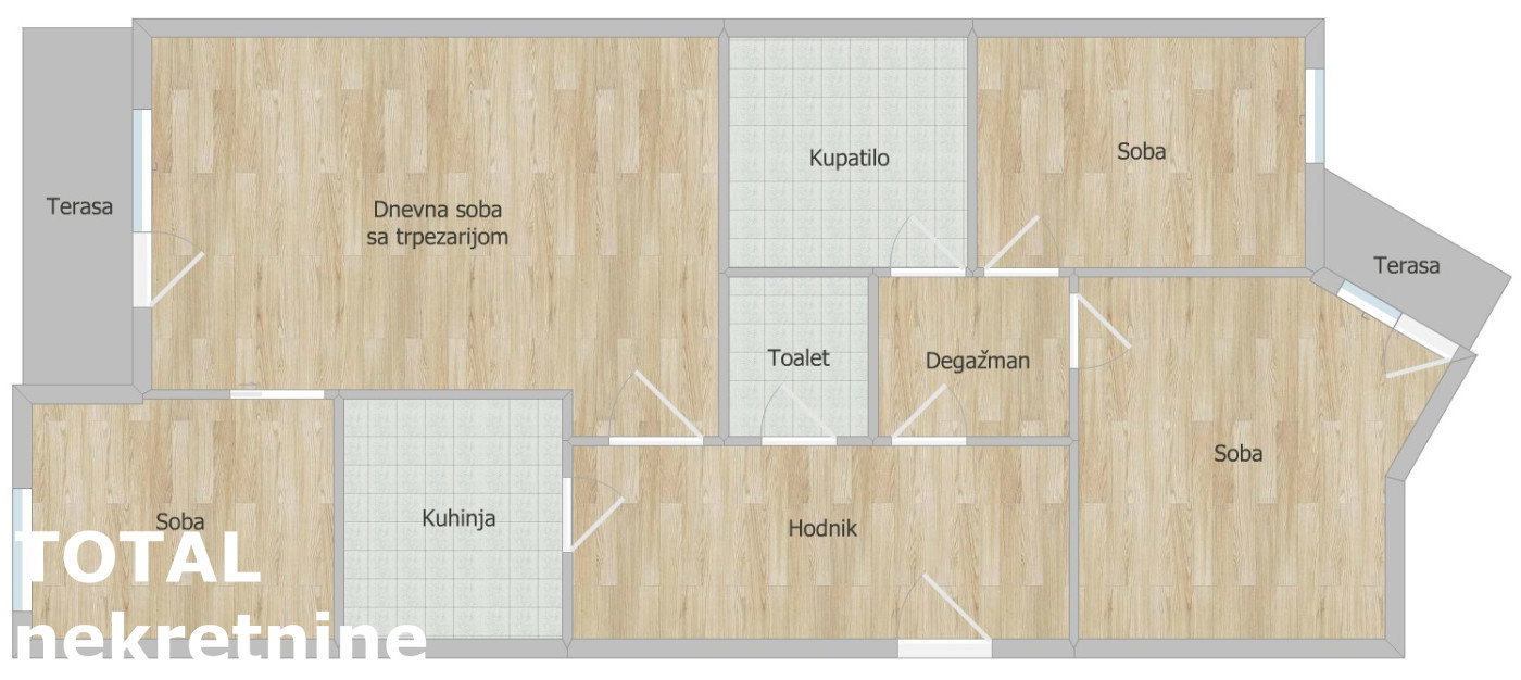 Troiposoban stan na prodaju, Grbavica, Novi Sad, 79m², 260.000 €