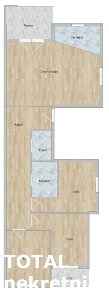 Troiposoban stan na prodaju, Klisa, Novi Sad, 71m², 134.900 €