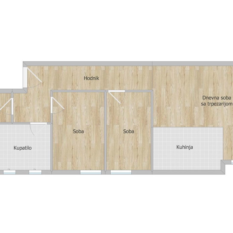 Četvorosoban stan na prodaju, Tatarsko Brdo, Novi Sad, 96m², 237.600 €