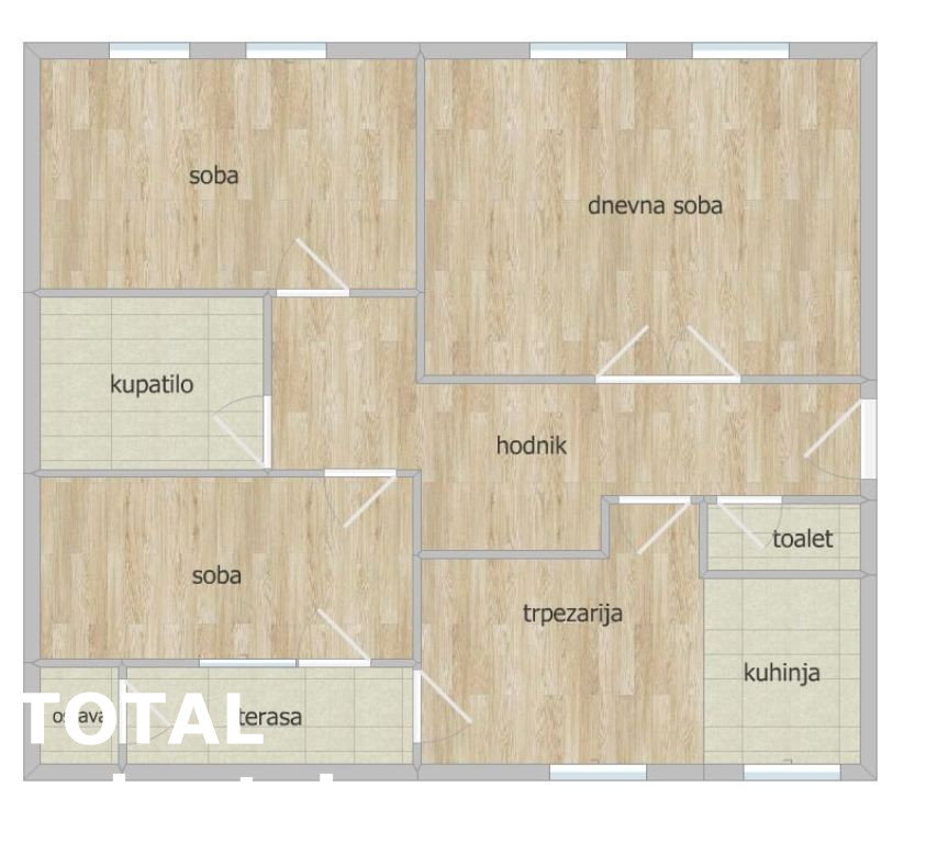 Trosoban stan na prodaju, Nova Detelinara, Novi Sad, 82m², 195.000 €