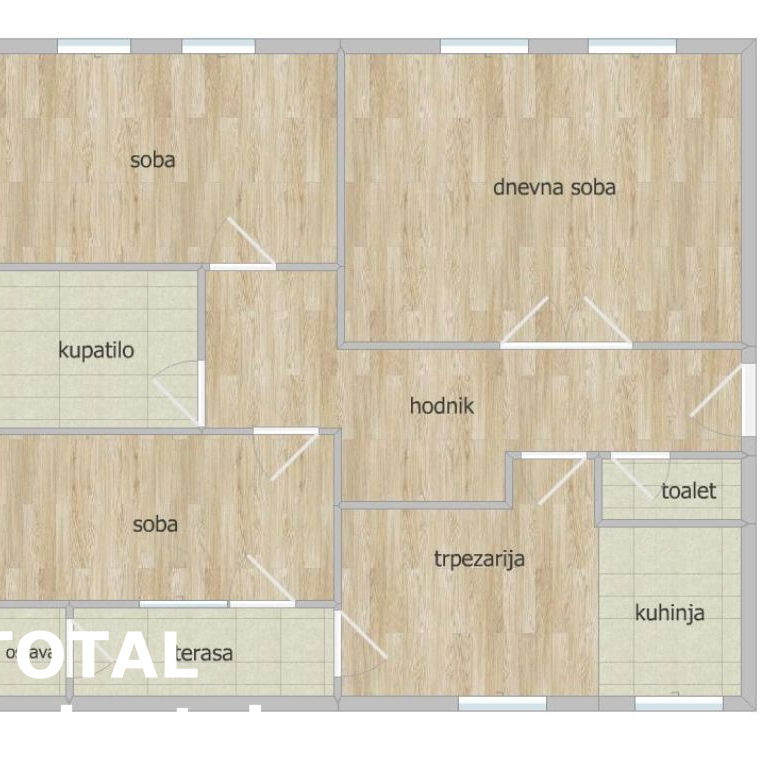 Trosoban stan na prodaju, Nova Detelinara, Novi Sad, 82m², 195.000 €