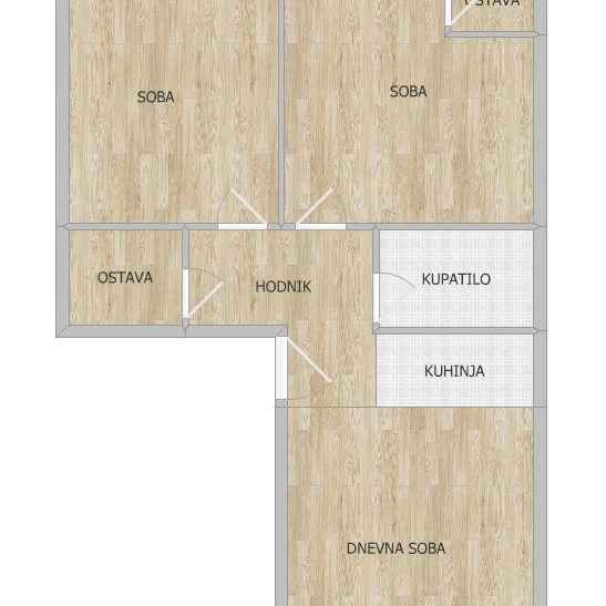 Trosoban stan na prodaju, Adice, Novi Sad, 57m², 142.500 €