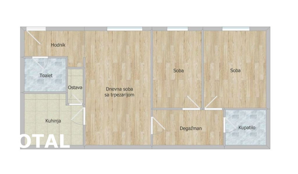 Trosoban stan na prodaju, Centar, Novi Sad, 62m², 182.900 €