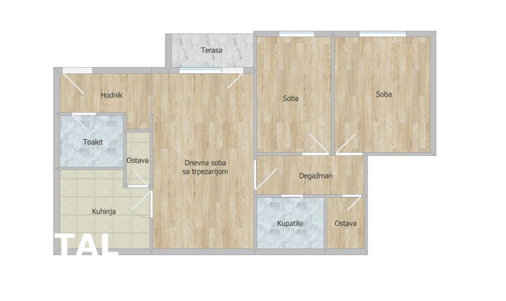 Trosoban stan na prodaju, Centar, Novi Sad, 65m², 185.250 €