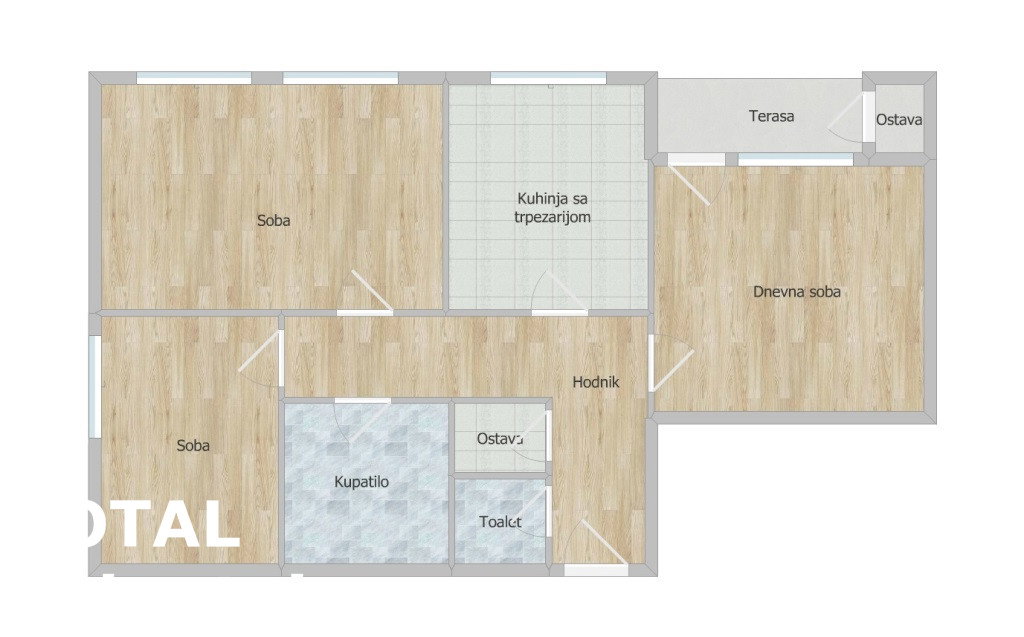Trosoban stan na prodaju, Centar, Novi Sad, 71m², 177.500 €