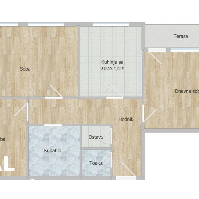 Trosoban stan na prodaju, Centar, Novi Sad, 71m², 177.500 €