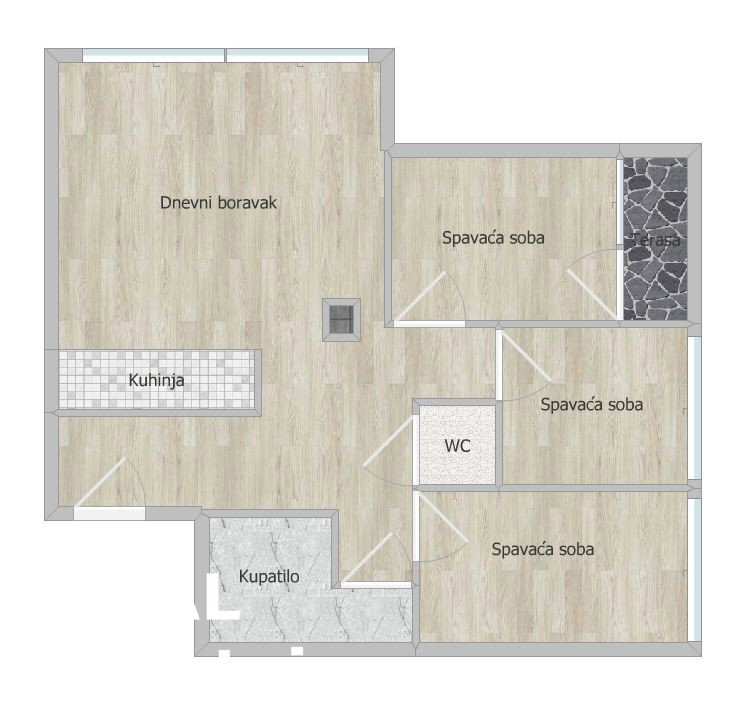 Četvorosoban stan na prodaju, Telep, Novi Sad, 87m², 196.185 €