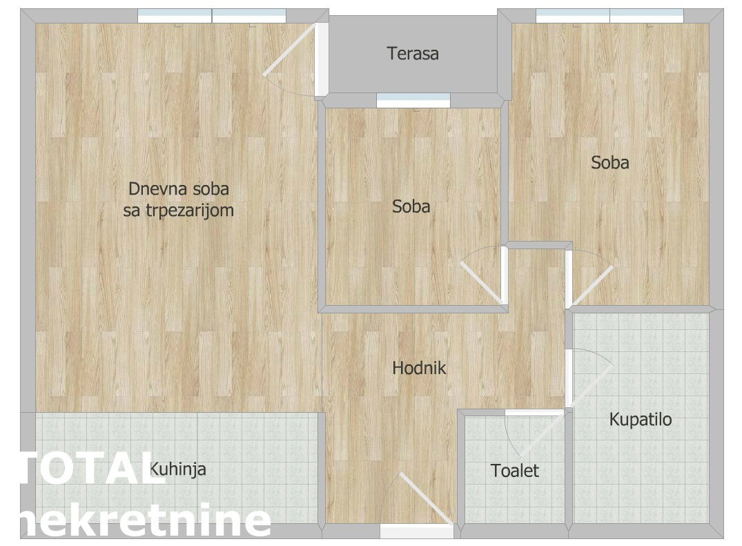 Trosoban stan na prodaju, Telep, Novi Sad, 62m², 180.730 €