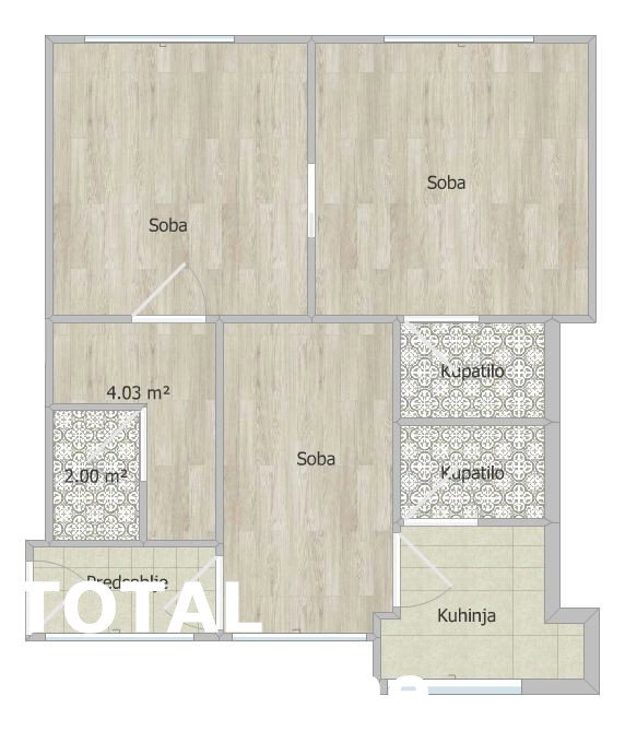 Trosoban stan na prodaju, Centar, Novi Sad, 77m², 215.600 €