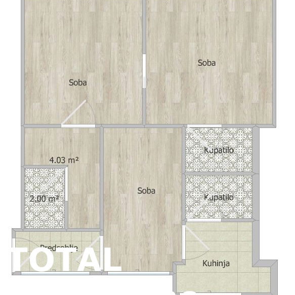 Trosoban stan na prodaju, Centar, Novi Sad, 77m², 215.600 €