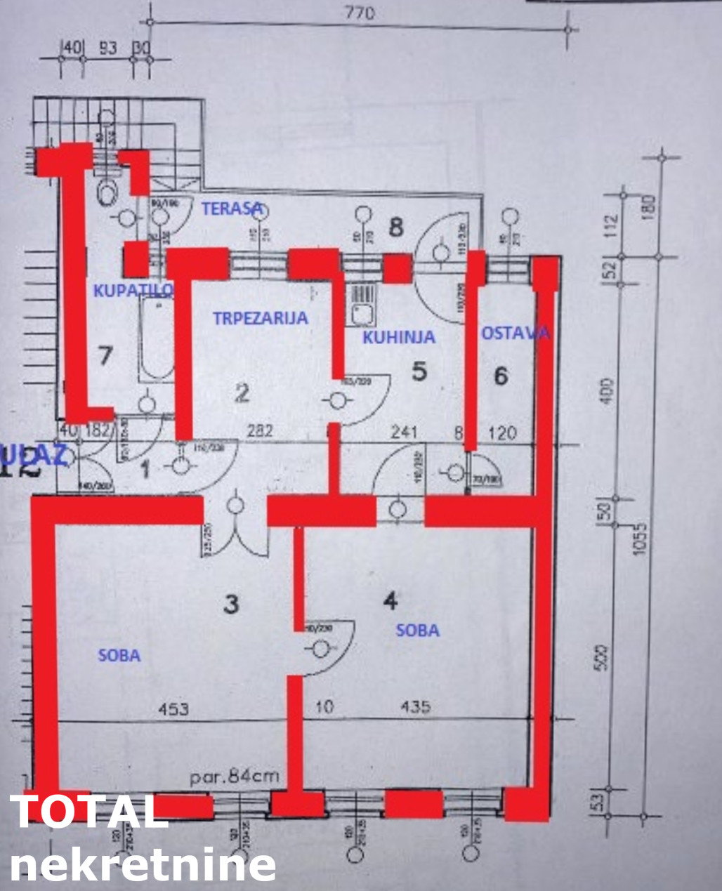 Trosoban stan na prodaju, Centar, Novi Sad, 84m², 300.000 €