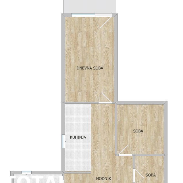 Trosoban stan na prodaju, Bulevar, Novi Sad, 54m², 125.000 €