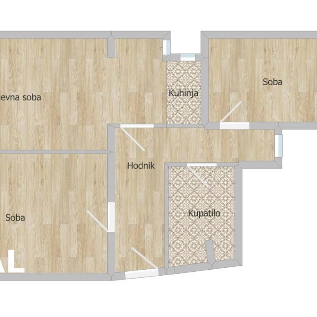 Trosoban stan na prodaju, Centar, Novi Sad, 75m², 258.750 €