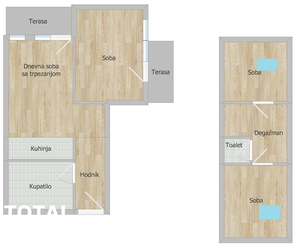 Četvorosoban stan na prodaju, Bulevar, Novi Sad, 51m², 199.000 €