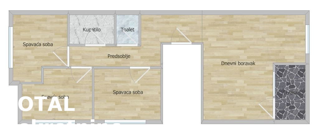 Četvorosoban stan na prodaju, Petrovaradin, Novi Sad, 72m², 155.750 €