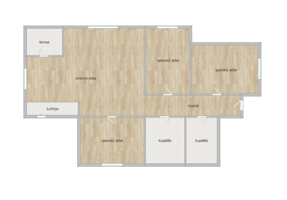 Četvorosoban stan na prodaju, Sremska Kamenica, Novi Sad, 79m², 173.800 €