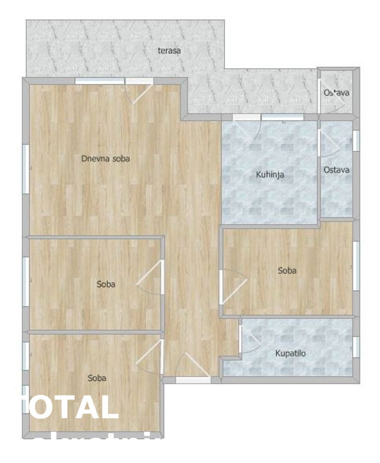 Četvorosoban stan na prodaju, Veternik, Novi Sad, 78m², 143.000 €