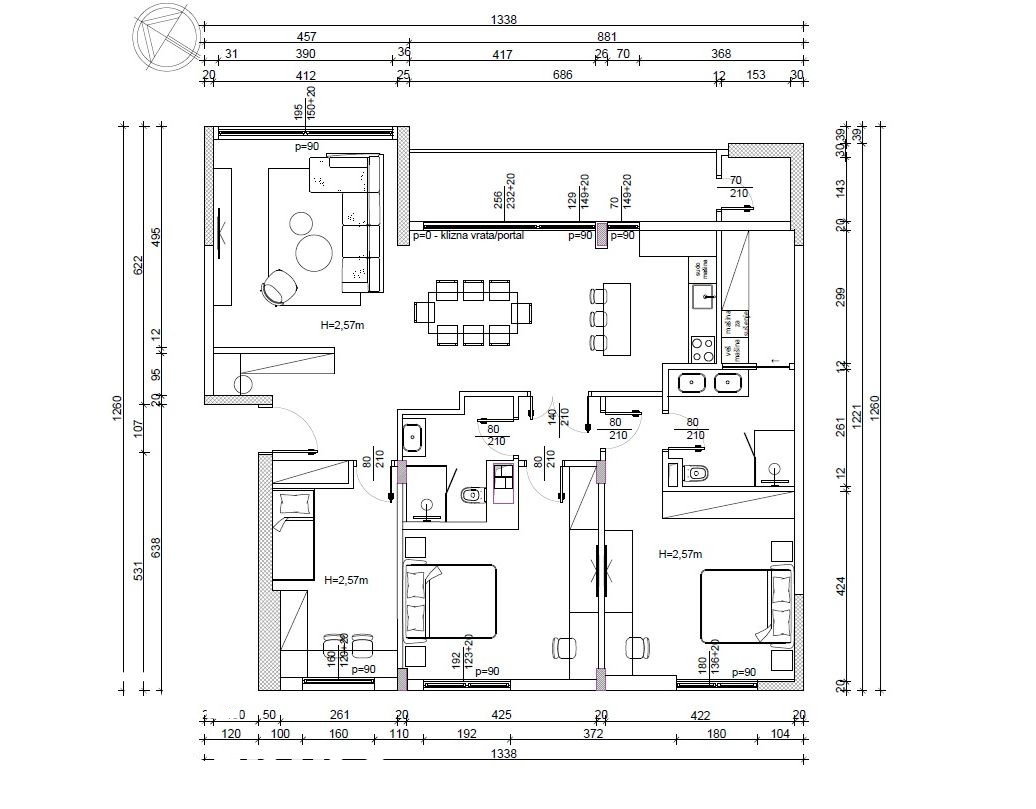 Četvorosoban stan na prodaju, Kej, Novi Sad, 130m², 455.000 €