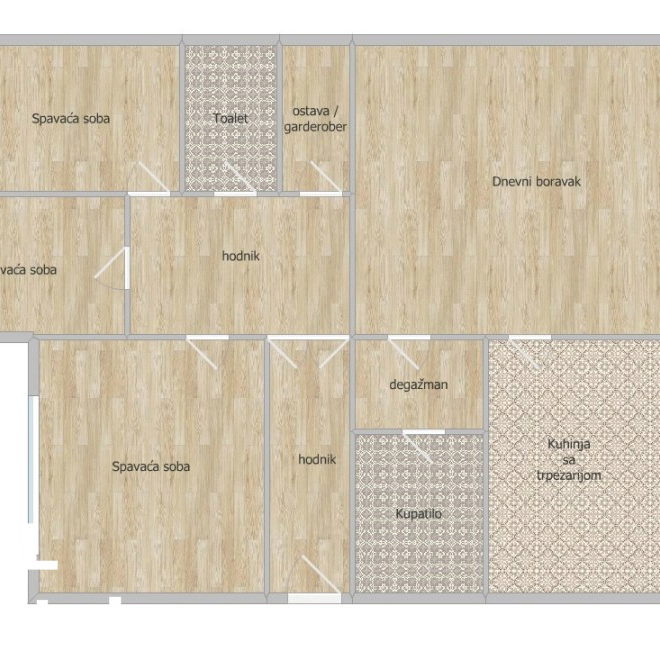 Četvorosoban stan na prodaju, Podbara, Novi Sad, 95m², 237.500 €