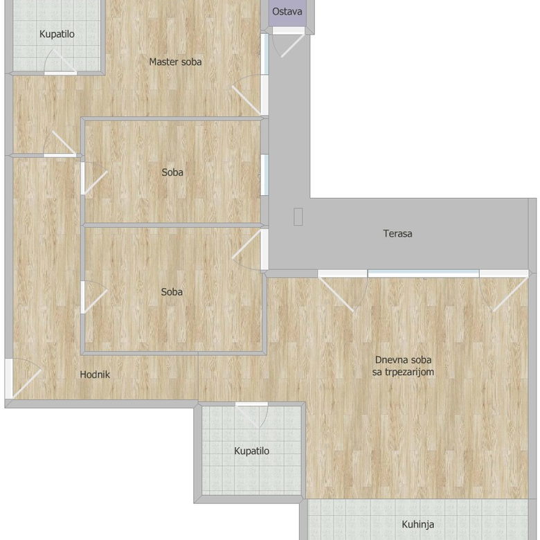 Četvorosoban stan na prodaju, Podbara, Novi Sad, 109m², 360.400 €