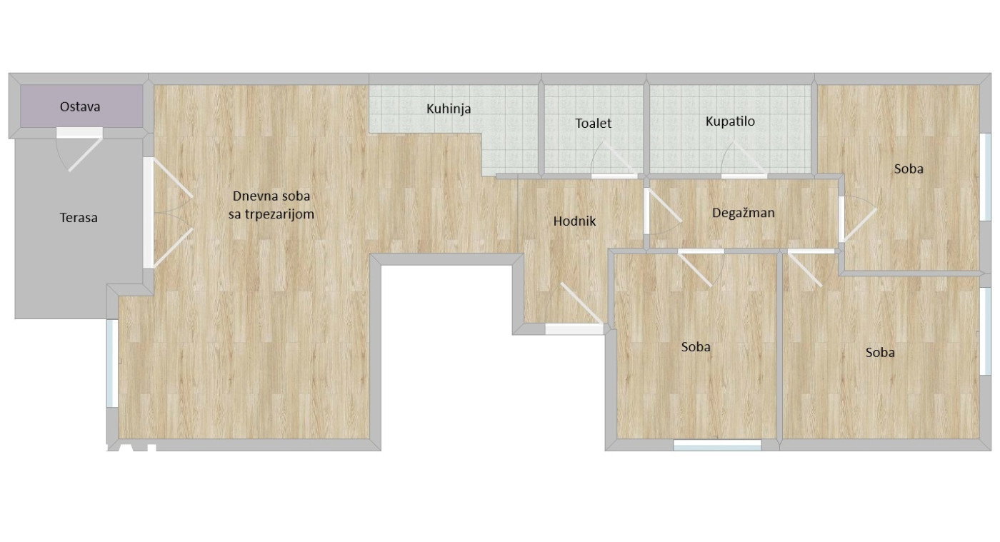 Četvorosoban stan na prodaju, Telep, Novi Sad, 80m², 199.200 €