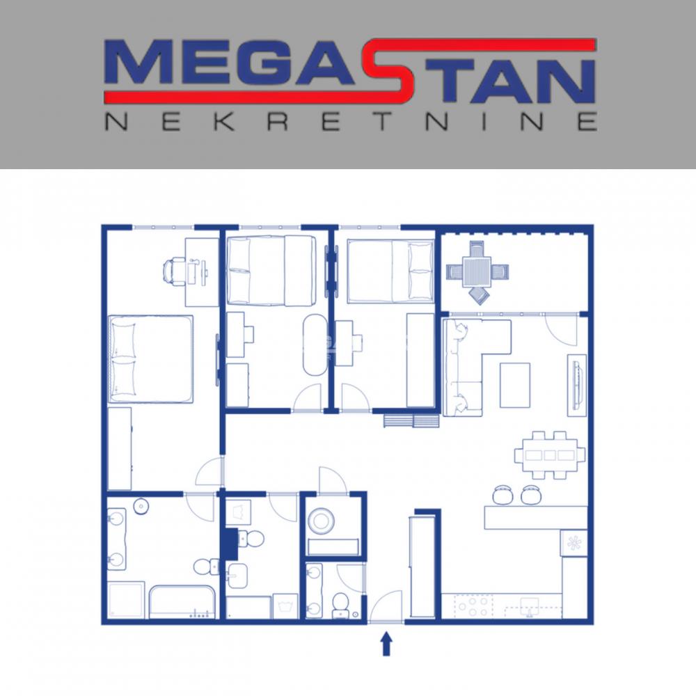Četvorosoban stan na prodaju, Blok 45, Beograd, 109m², 439.000 €