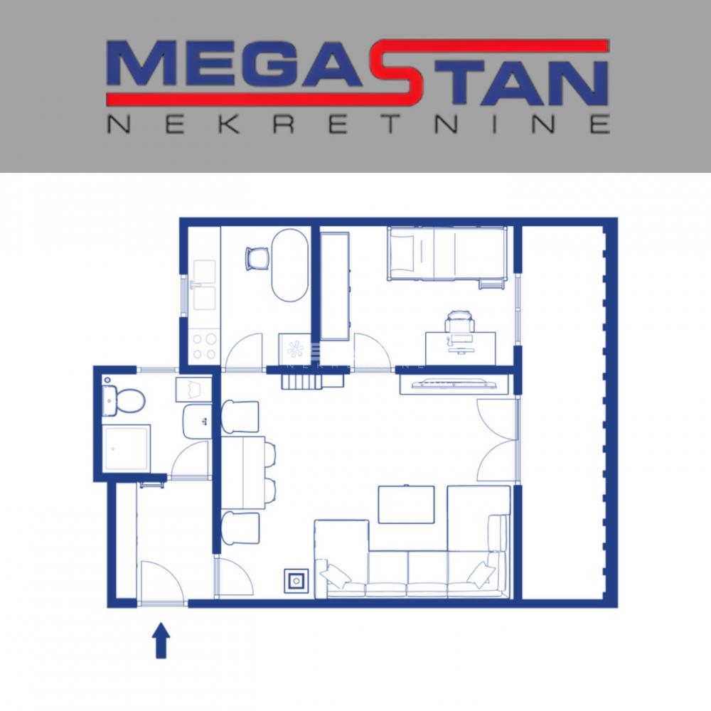 Jednoiposoban stan na prodaju, Đeram Pijaca, Beograd, 46m², 195.500 €