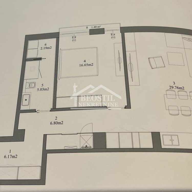 Dvosoban stan na prodaju, Dedinje, Beograd, 69m², 364.000 €