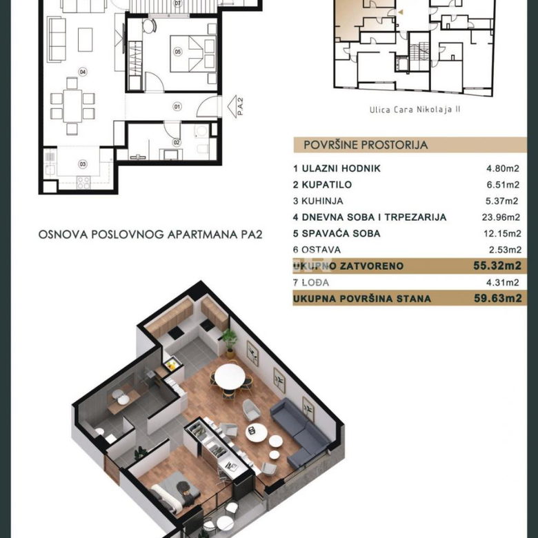 Stan Prodaja Beograd Čubura 60 m2