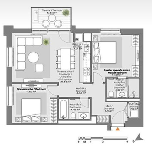 Trosoban stan na prodaju, Beograd na Vodi, Beograd, 77m², 417.000 €