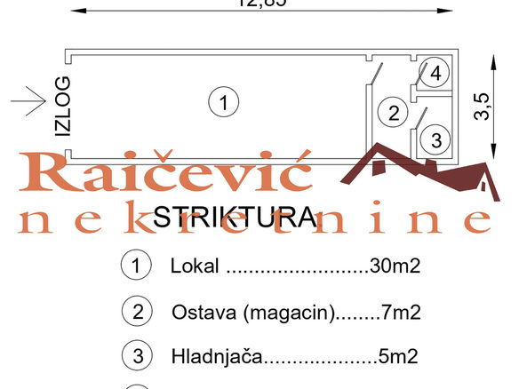 Lokal Izdavanje Beograd Crveni Krst 45 m2