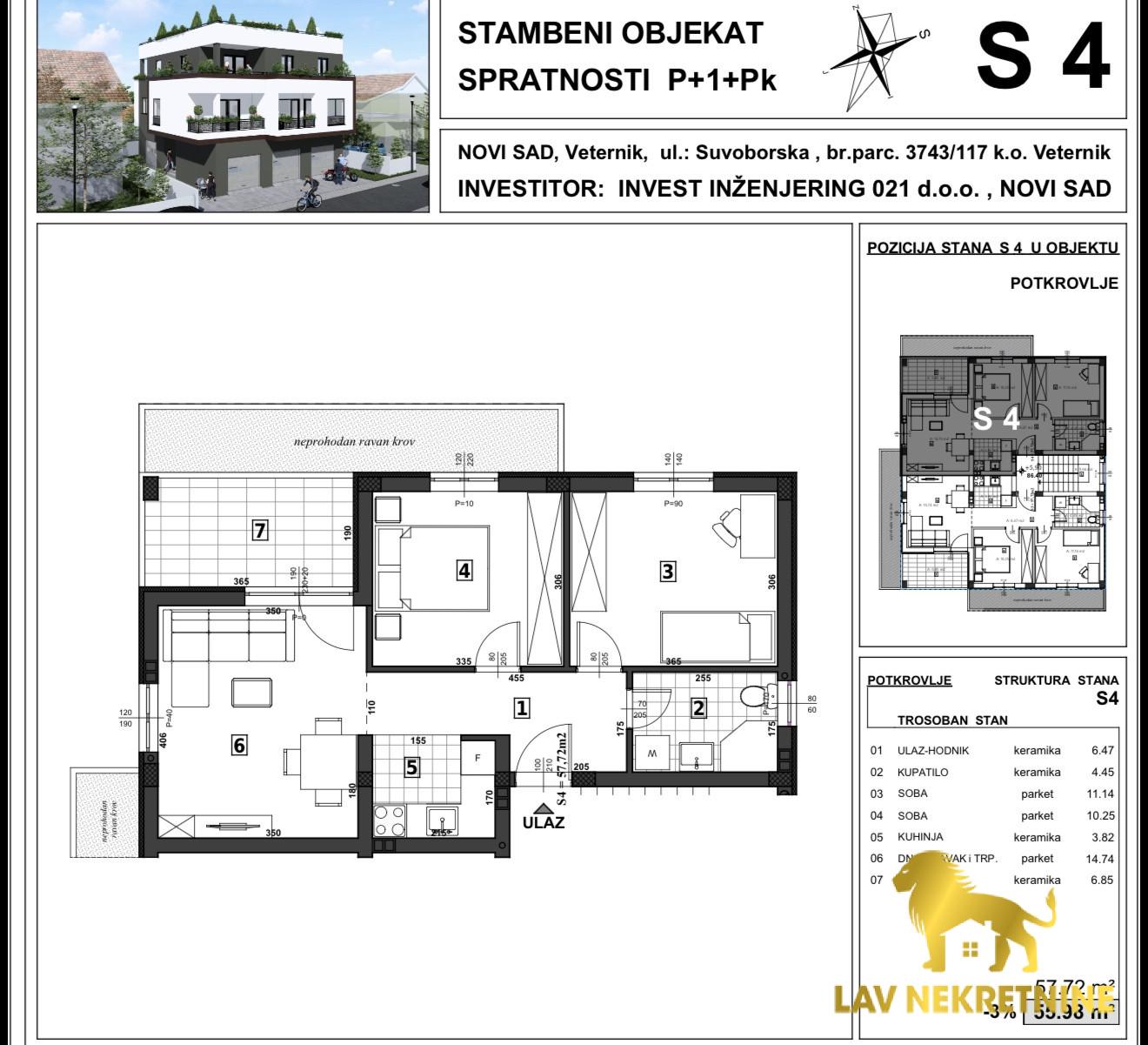 Stan Prodaja Novi Sad Stan Prodaja Novi Sad Veternička Rampa 56 m2