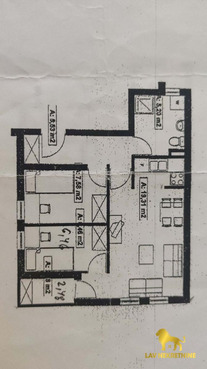 Dvoiposoban stan na prodaju, Bulevar Oslobođenja, Novi Sad, 47m², 156.000 €