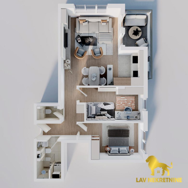 Dvoiposoban stan na prodaju, Telep, Novi Sad, 65m², 191.750 €
