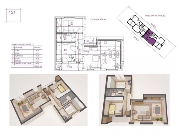Stan Prodaja Novi Sad  60 m2