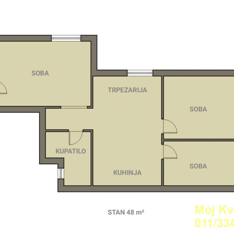 Petosoban stan na prodaju, Botanička Bašta, Beograd, 88m², 450.000 €
