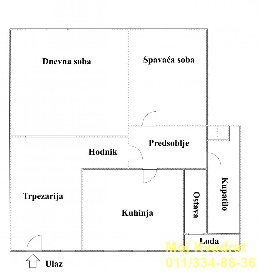 Dvosoban stan na prodaju, Blok 1 – Fontana, Beograd, 60m², 250.000 €