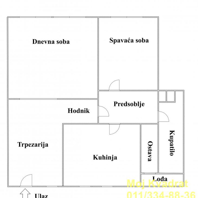 Dvosoban stan na prodaju, Blok 1 – Fontana, Beograd, 60m², 250.000 €