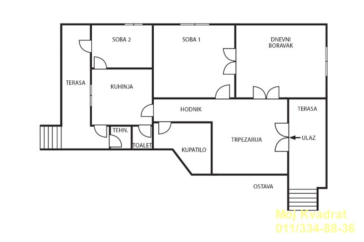 index Četvorosoban stan na prodaju, Dušanovac, Beograd, 77m², 268.500 €
